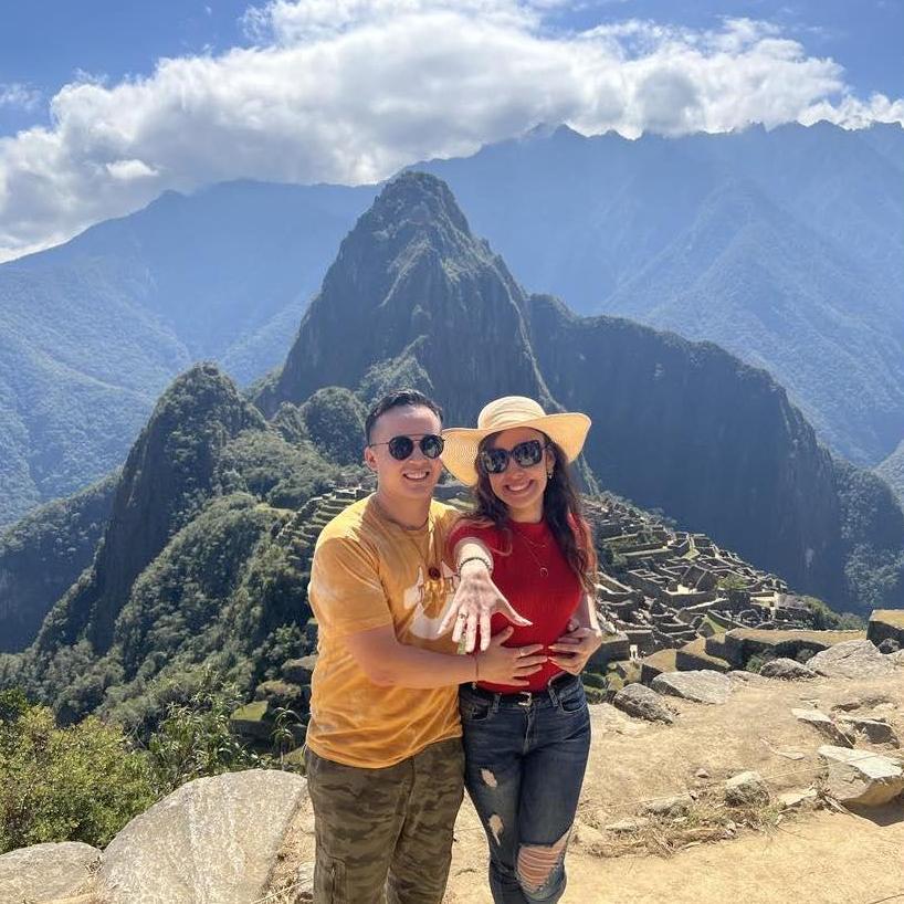 Foto feliz después de la propuesta