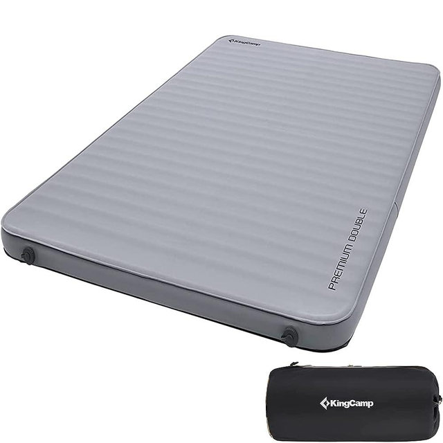 KingCamp Luxury 3D Self-Inflating Sleeping Pad,9.5 R-Value Double Camping Mattress,Thick Foam Sleeping Pad 2 Person Outdoors Air Camping Mat,79" 1x 50.3"x 3.0"