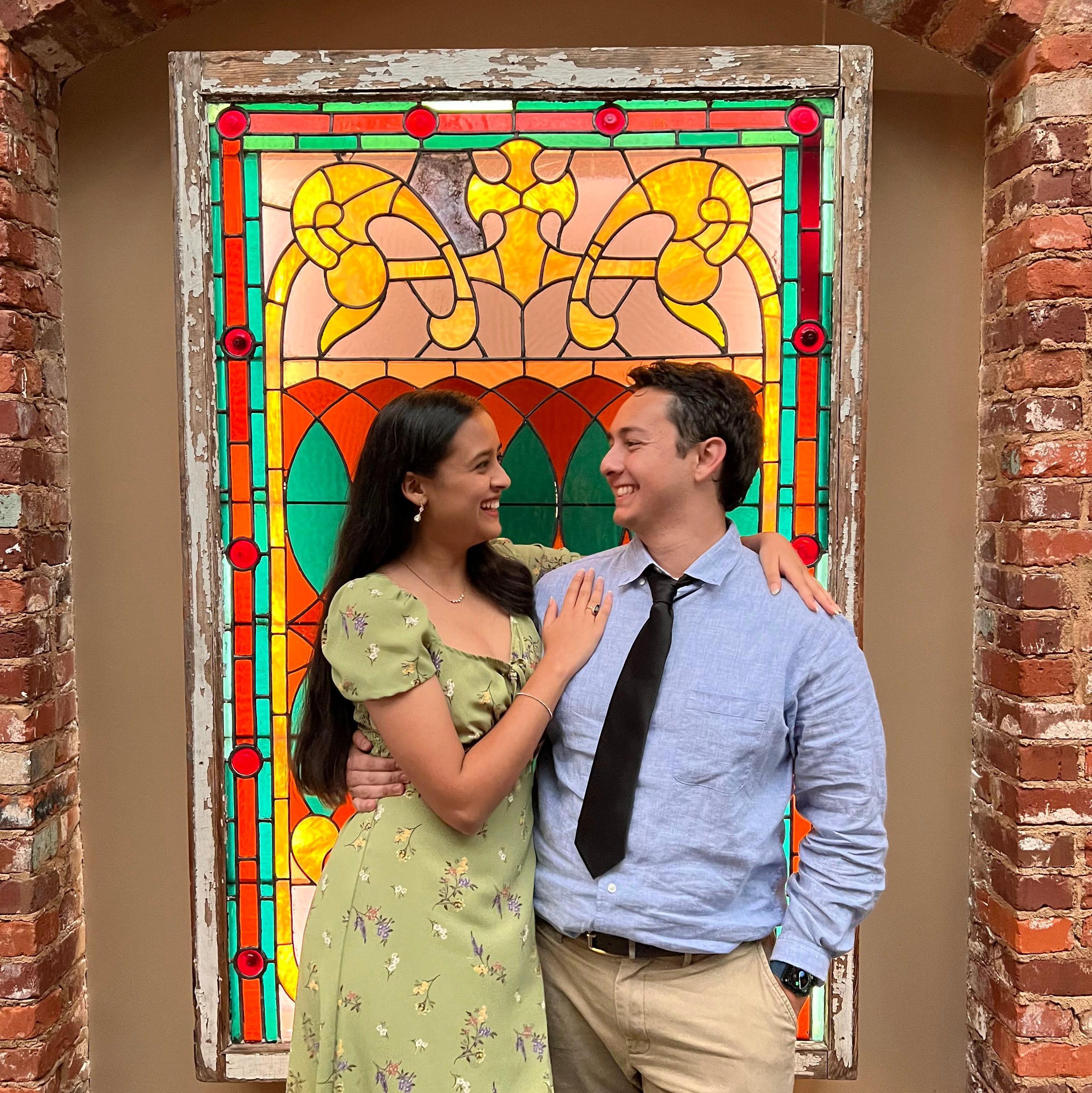 At a wedding (guests this time)