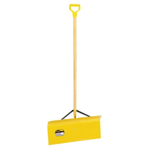 24" Spring Steel Snow Pusher with Brace and D-grip