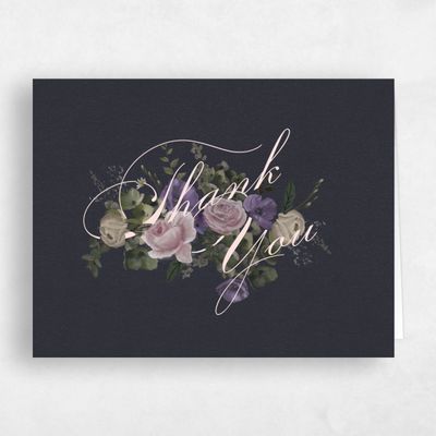 Ebony, Blue Wedding Thank You - Bourgeon Landscape