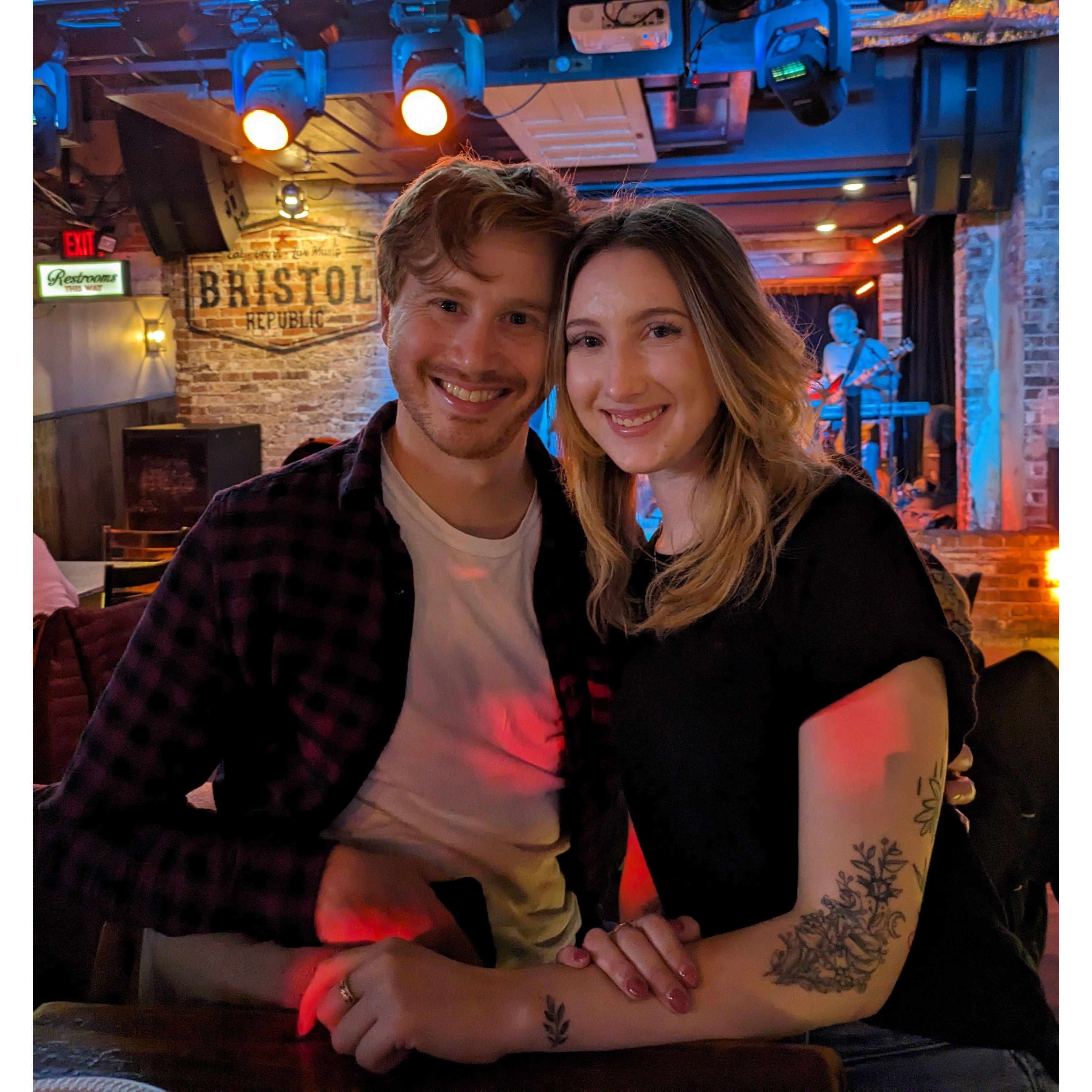 Our first photo as a couple!