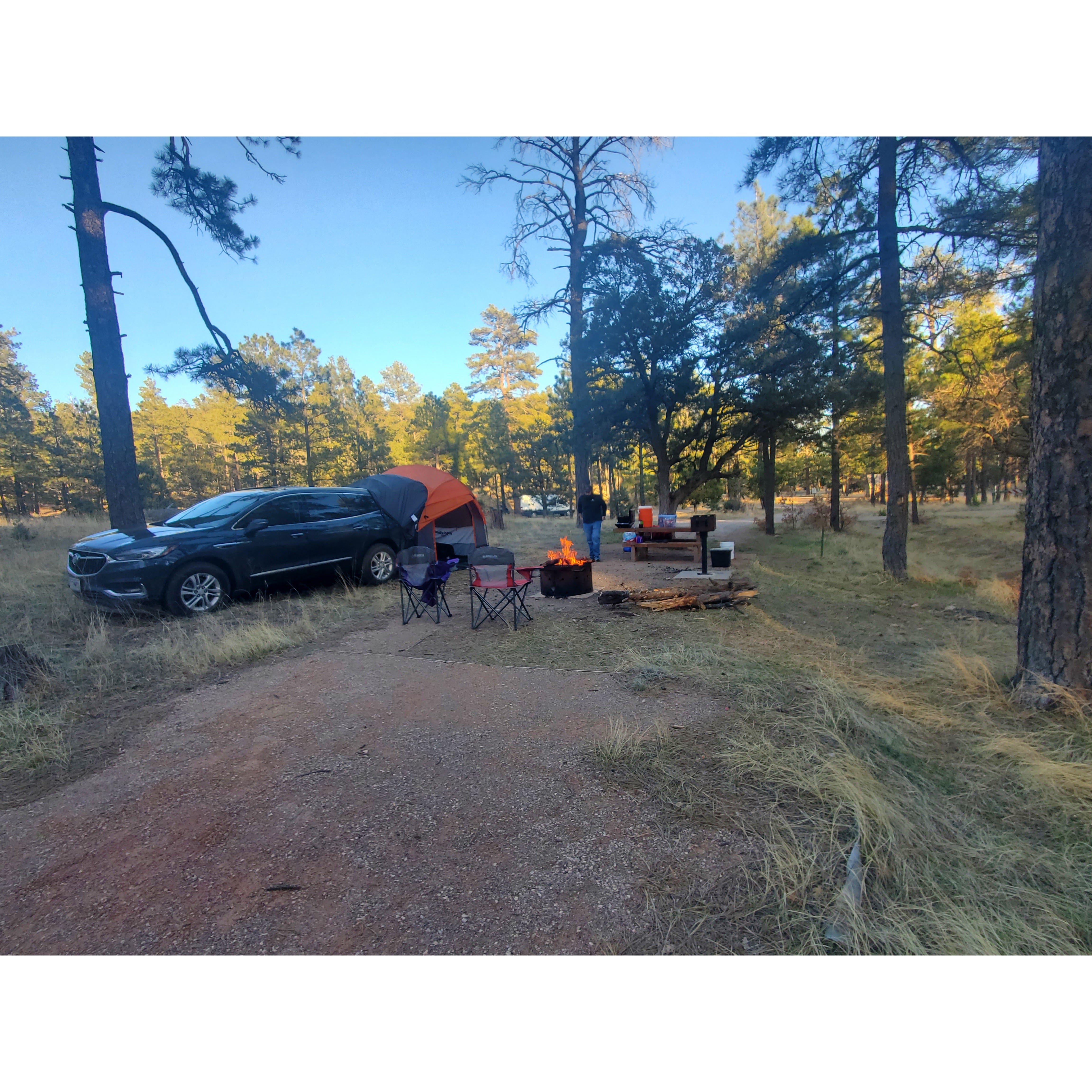 Camp set up in New Mexico
