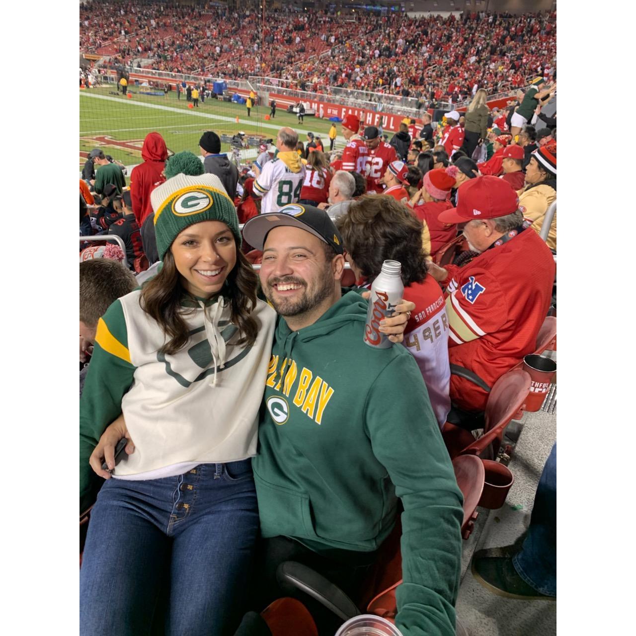 Watching the Packers at the 49ers stadium