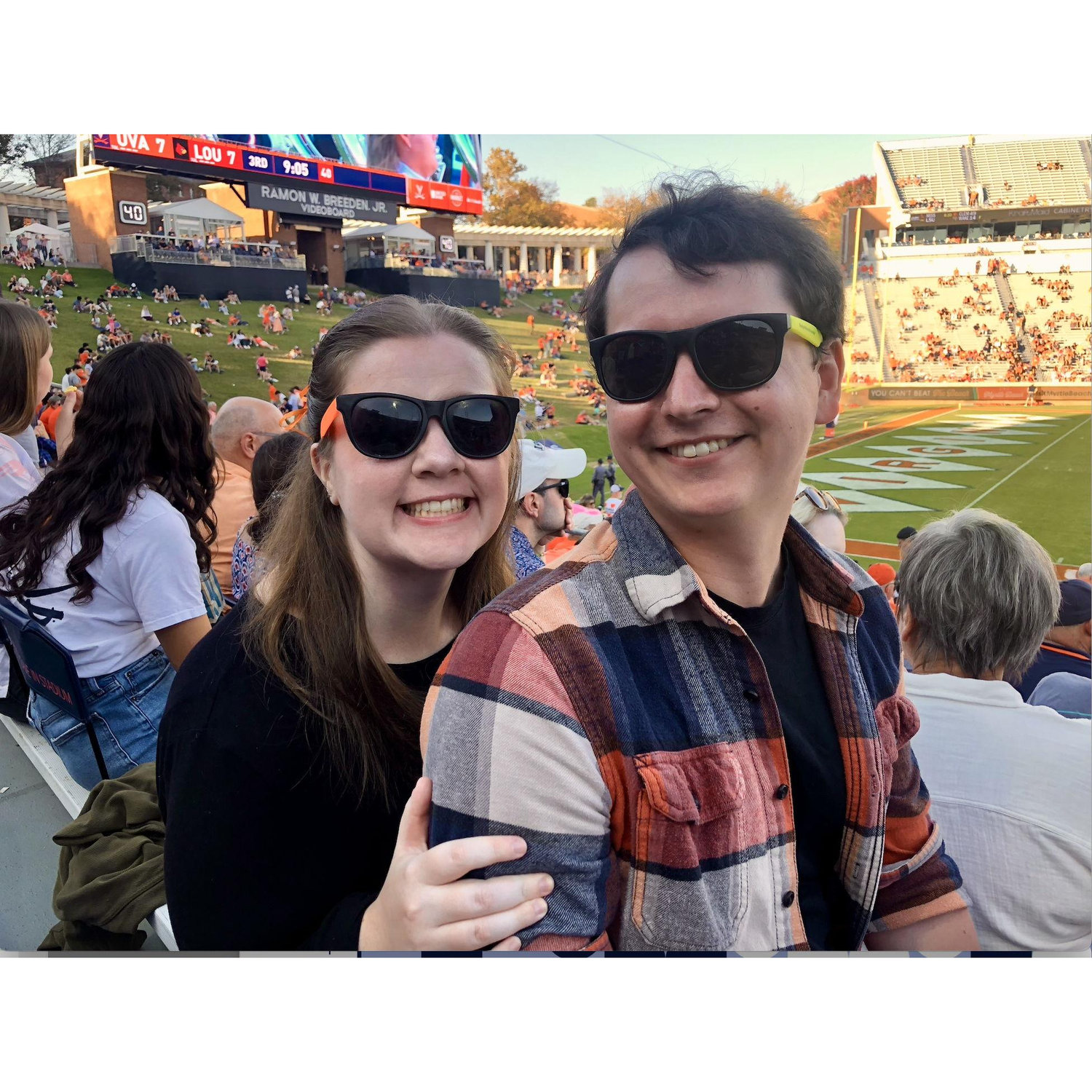 UVA football game with the Rices! Go hoos!