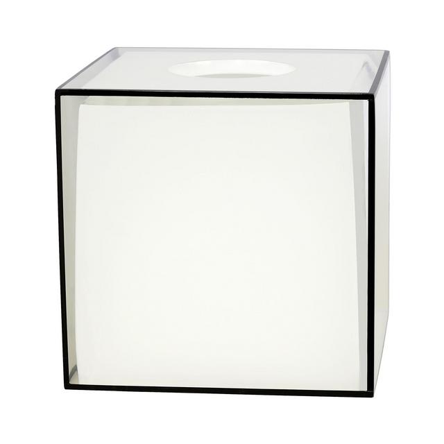 Creative Bath White/Black Boutique Tissue Holder