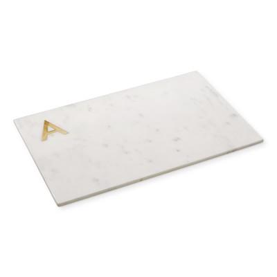 "P" Marble & Brass Monogram Board