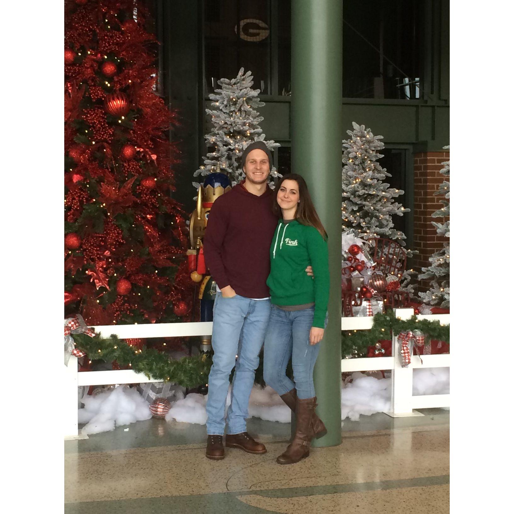 Jake LOVED his tour of Lambeau Field