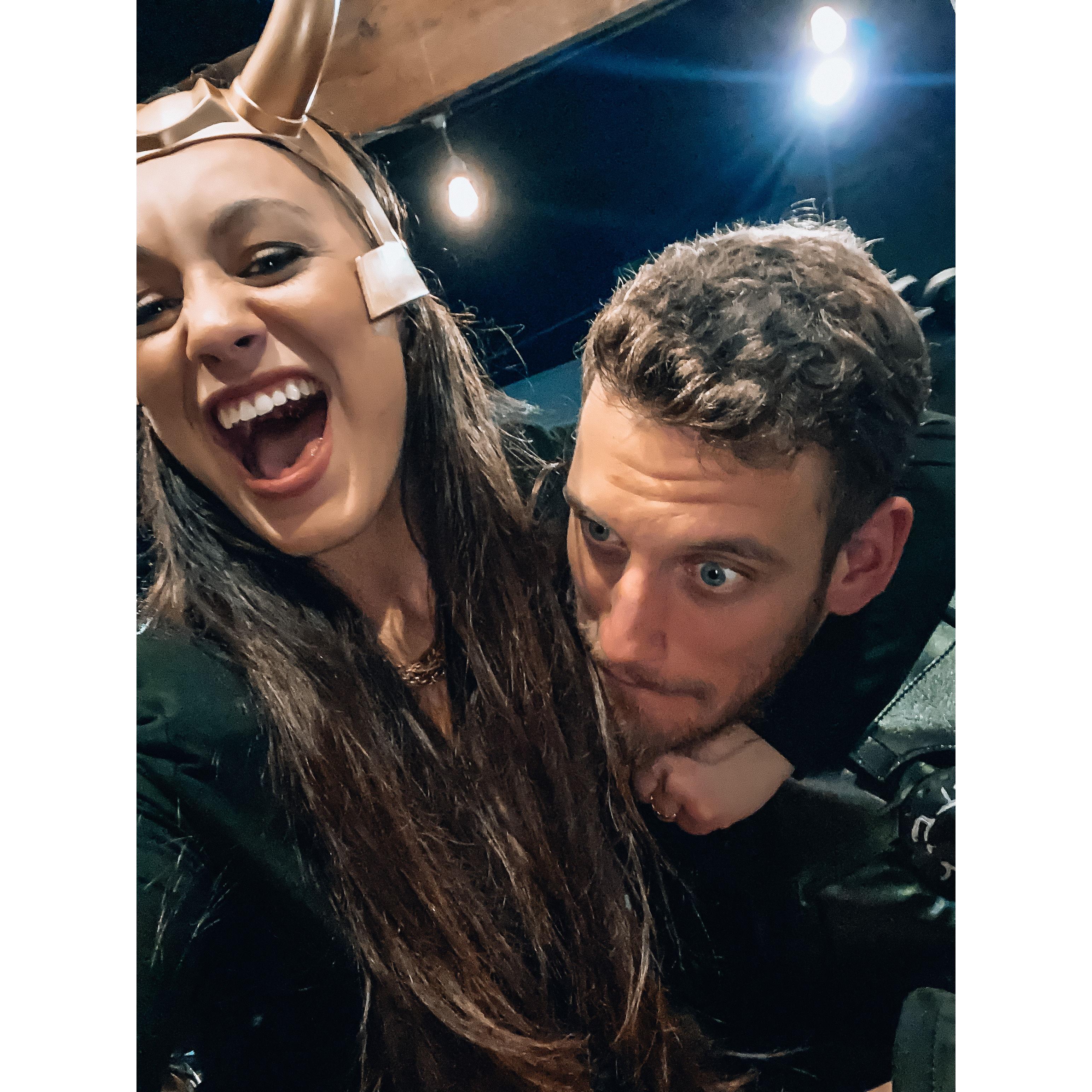 Our first halloween together! We are Thor and Loki in an alternate universe