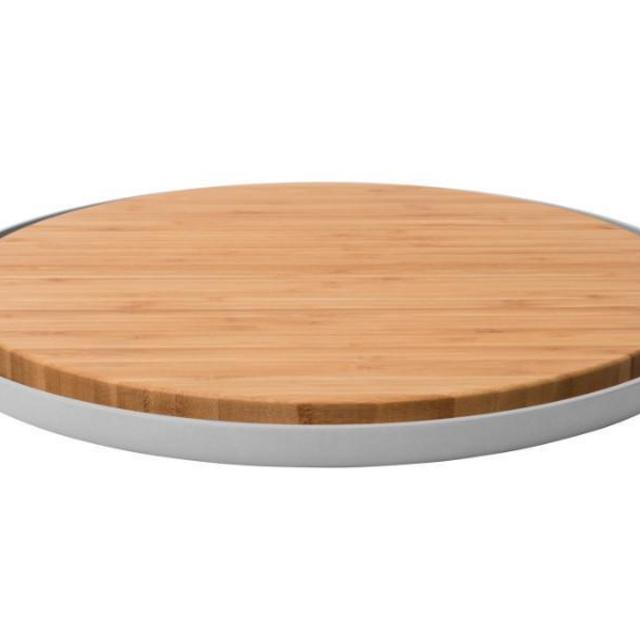 BergHOFF Leo 14.25" Bamboo Cutting Board with Plate, Gray