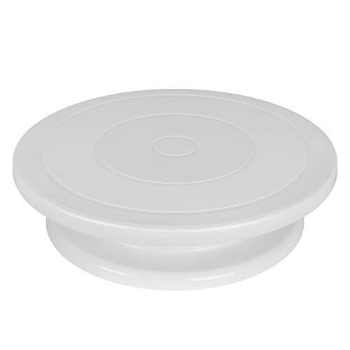 Kootek 11 Inch Rotating Cake Turntable, Turns Smoothly Revolving Cake Stand White Cake Decorating Kit Display Stand Baking Tools Accessories Supplies for Decoration