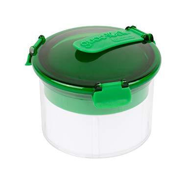 Prepara Evak Fresh Saver, Small-Short Airless Canister with Black Handle, 0.5 Quart, Clear