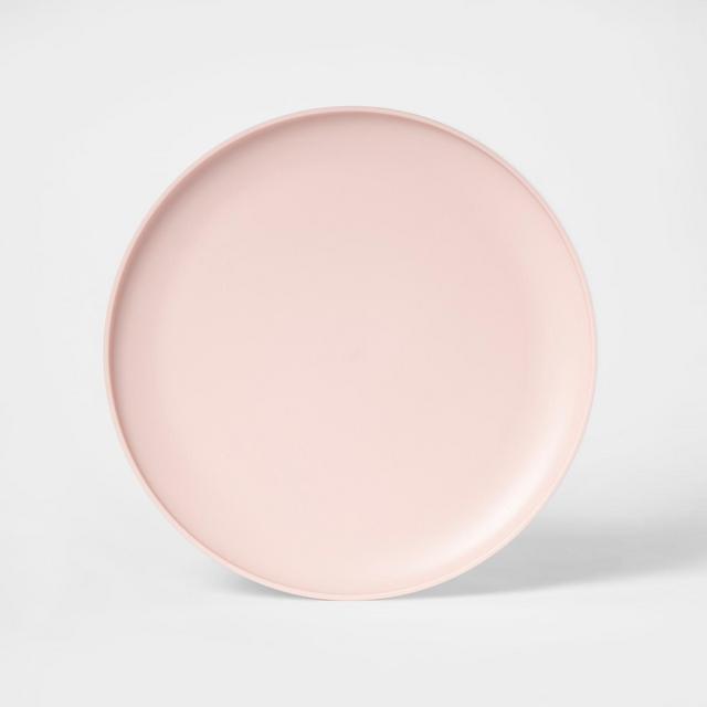 10.5" Plastic Dinner Plate Pink - Room Essentials™