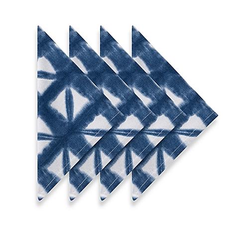 Harbee Printed Napkins in Blue (Set of 4)