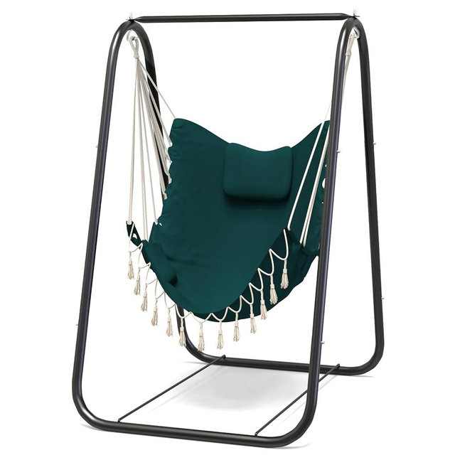 G TALECO GEAR Hammock Chair with Stand,Heavy-Duty and Rustproof Hanging Chair with Stand,Hammock Swing Chair Stand,for Indoor Outdoor Patio Yard Garden Porch (Green)