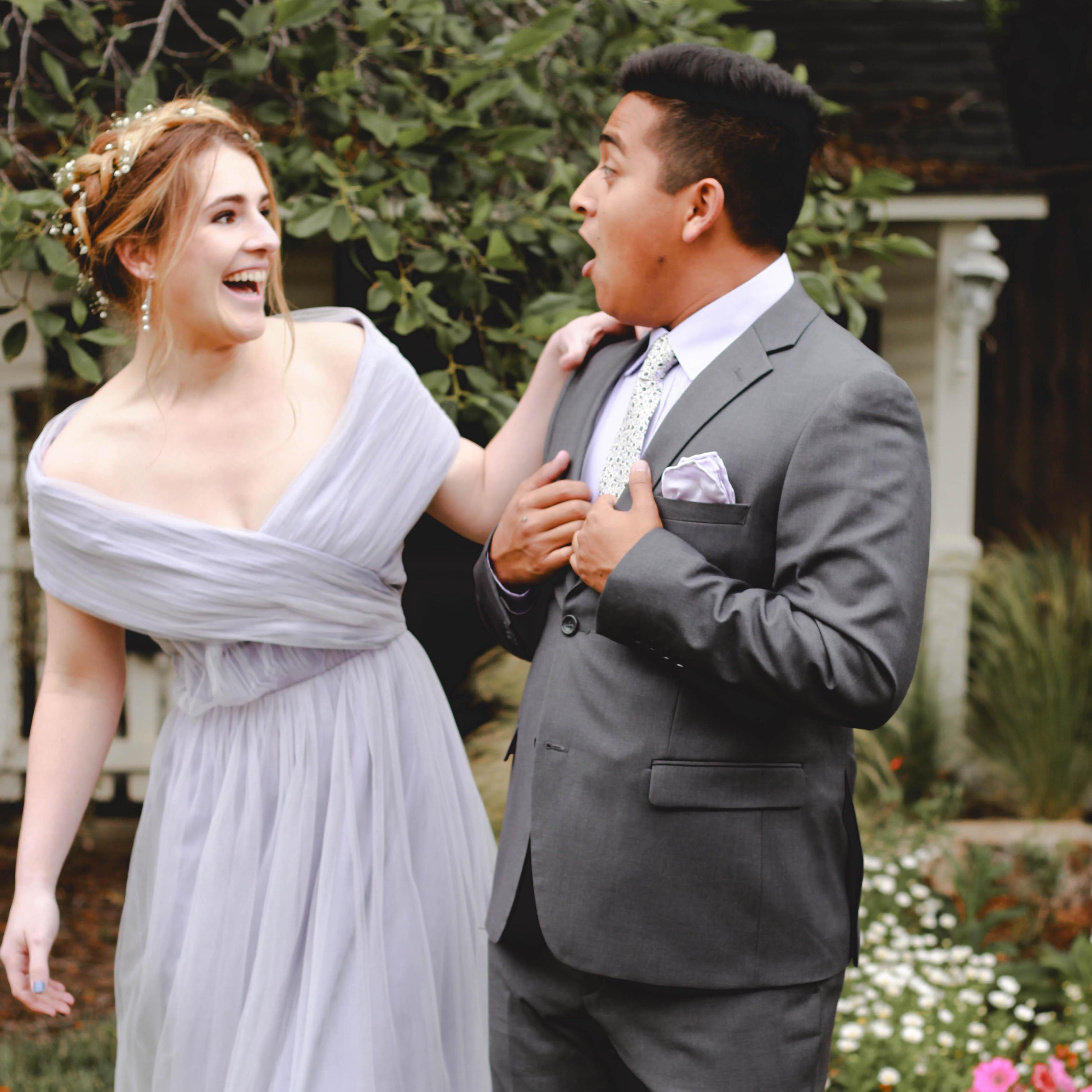 Flew home early from college to surprise Arthur at prom!
