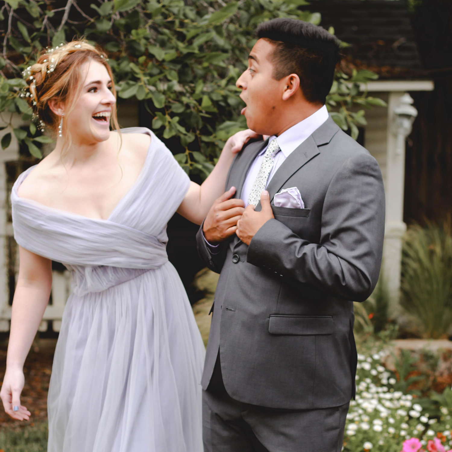 Flew home early from college to surprise Arthur at prom!
