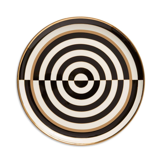 Jonathan Adler Op Art Round Serving Tray