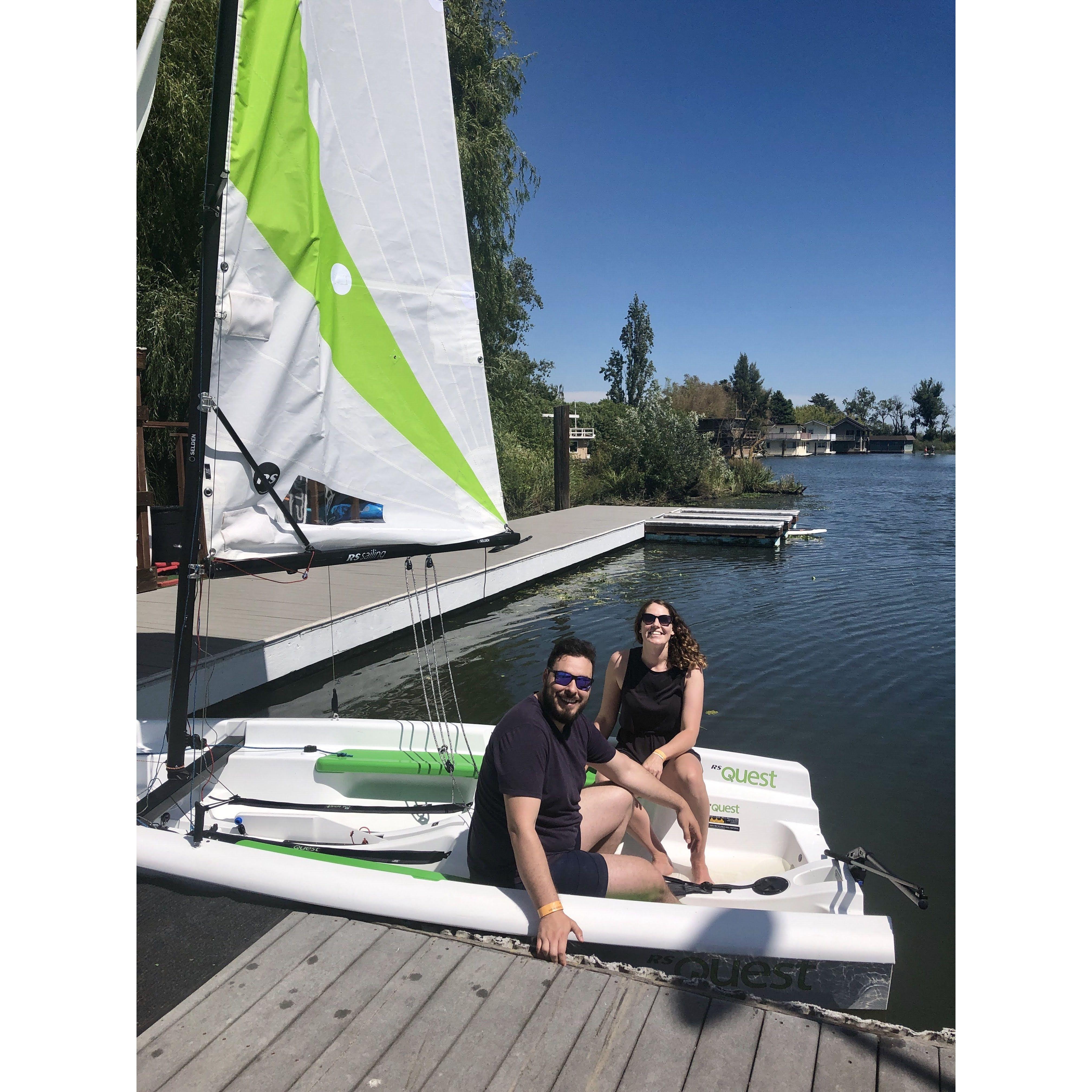 Sailing the Quest RS on Tinsley Island