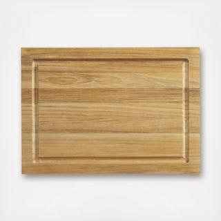 FSC Teak Rectangular Cutting Board with Well