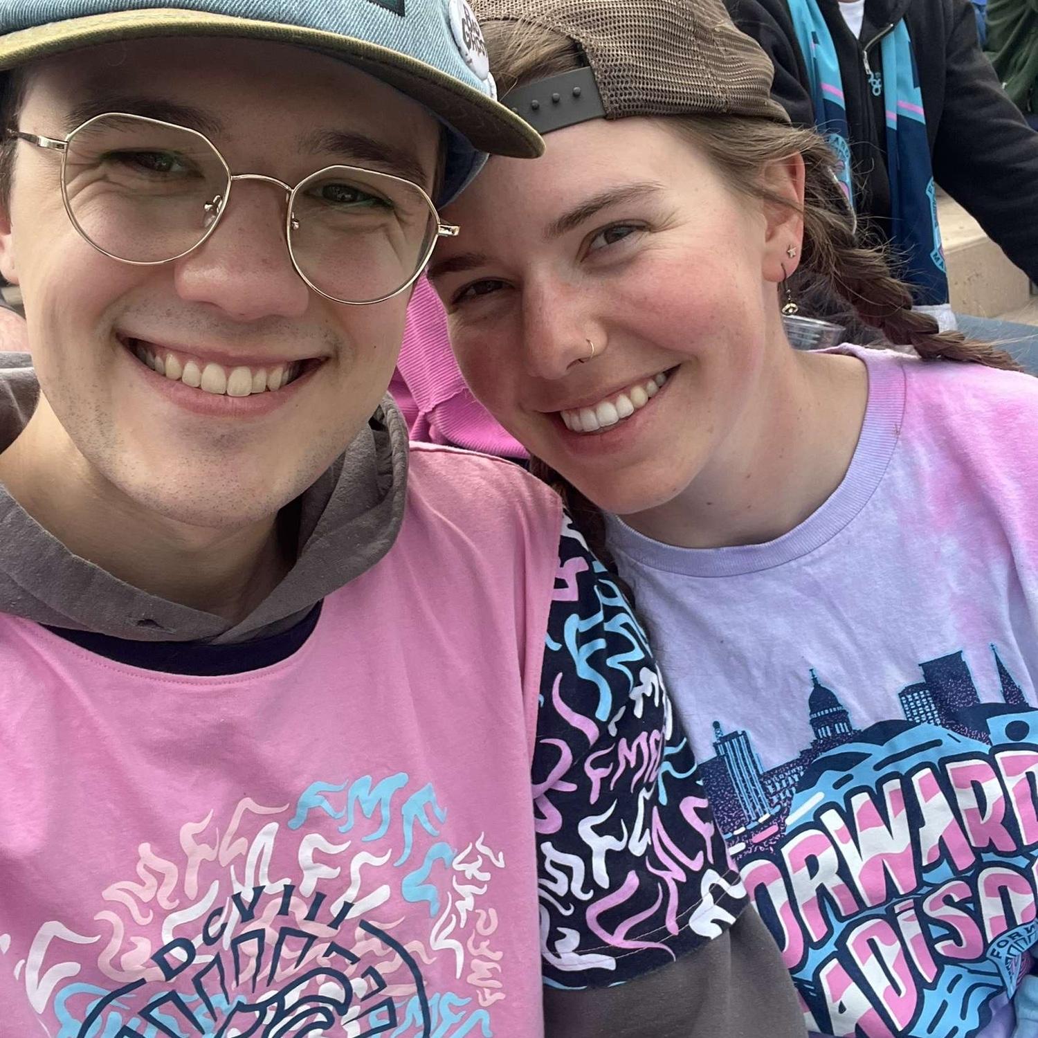 Supporting the local soccer team, Forward Madison!