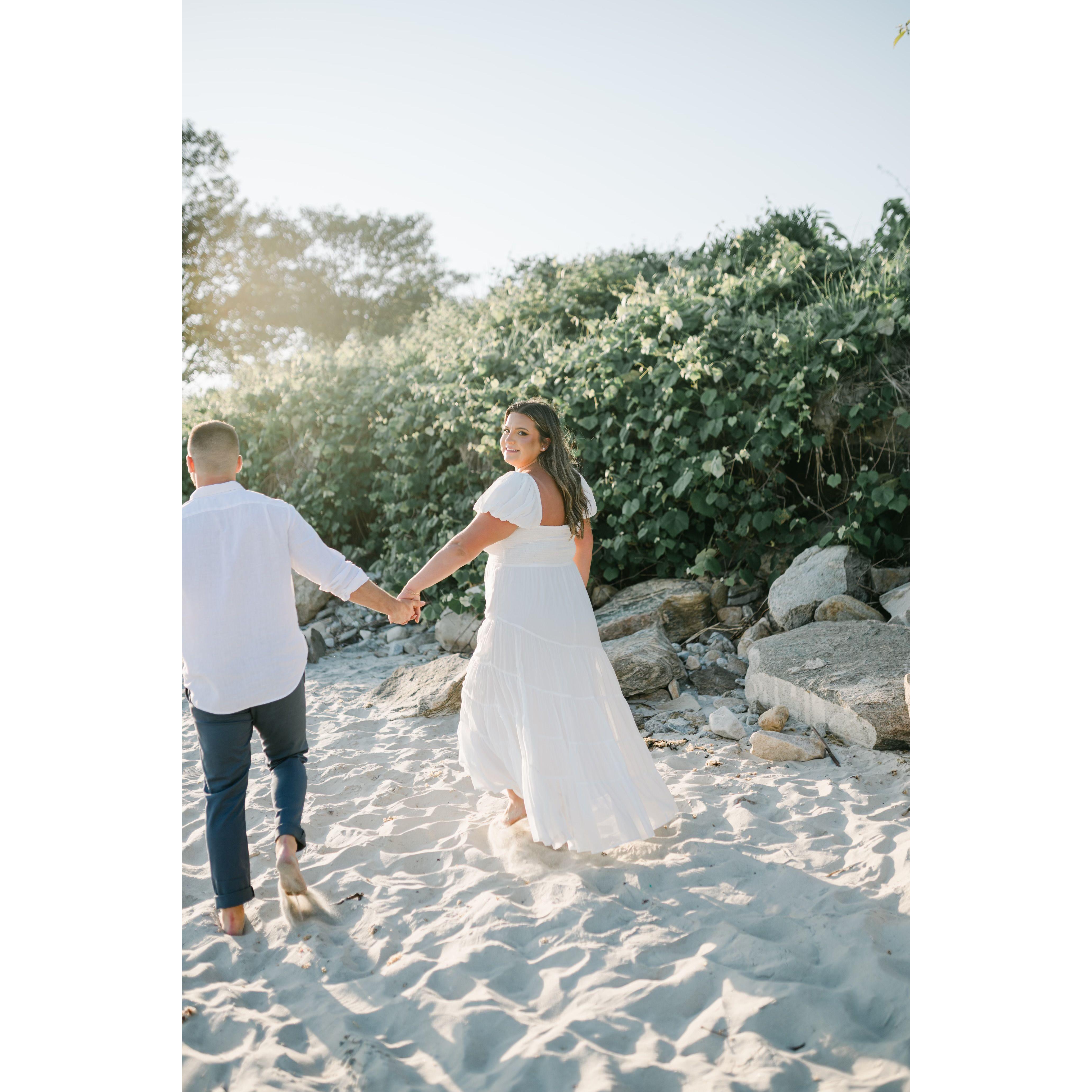 Engagement session at Harkness Beach in Waterford, CT!
