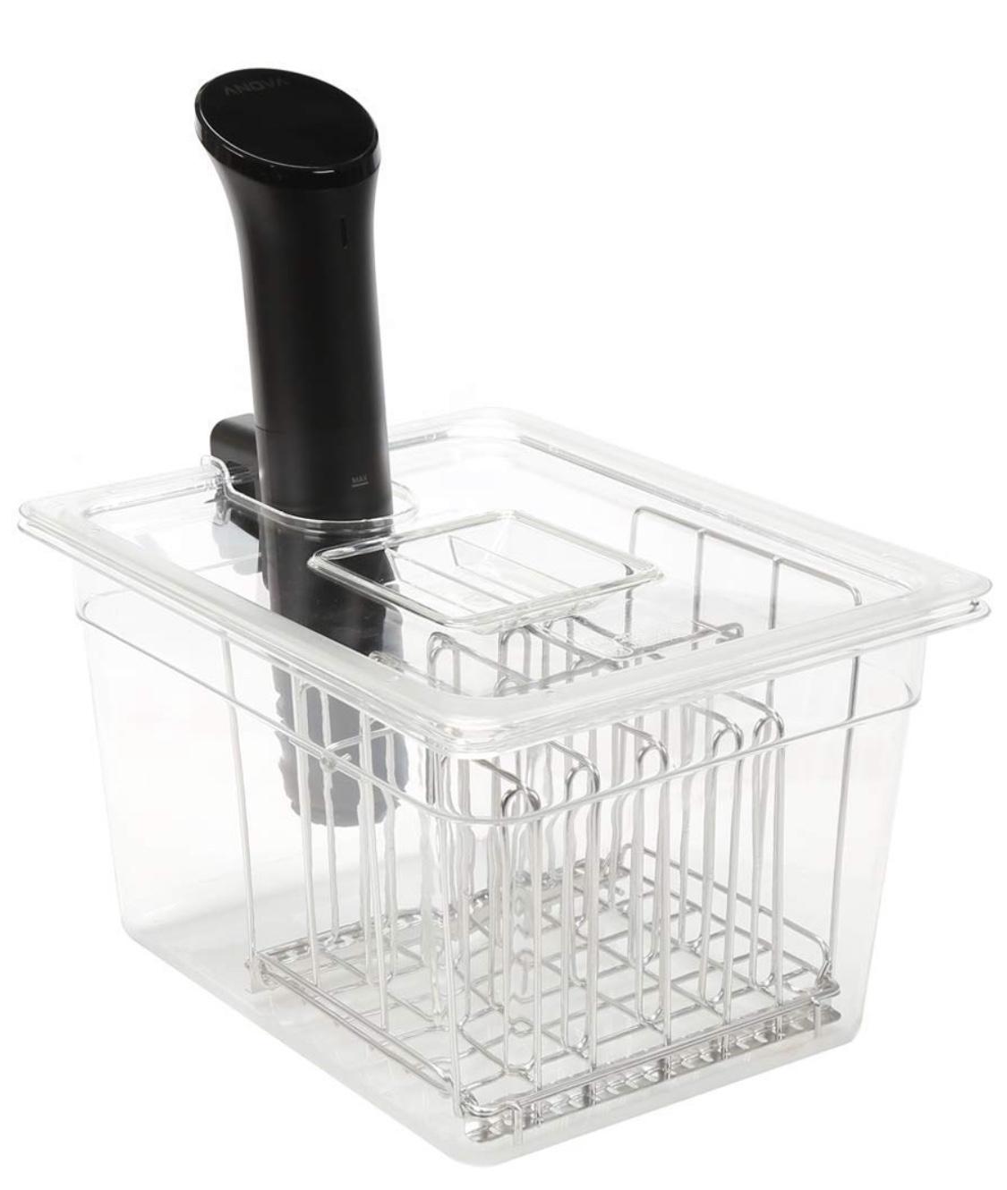 Sous Vide Container with Lid & Rack - 12Qt