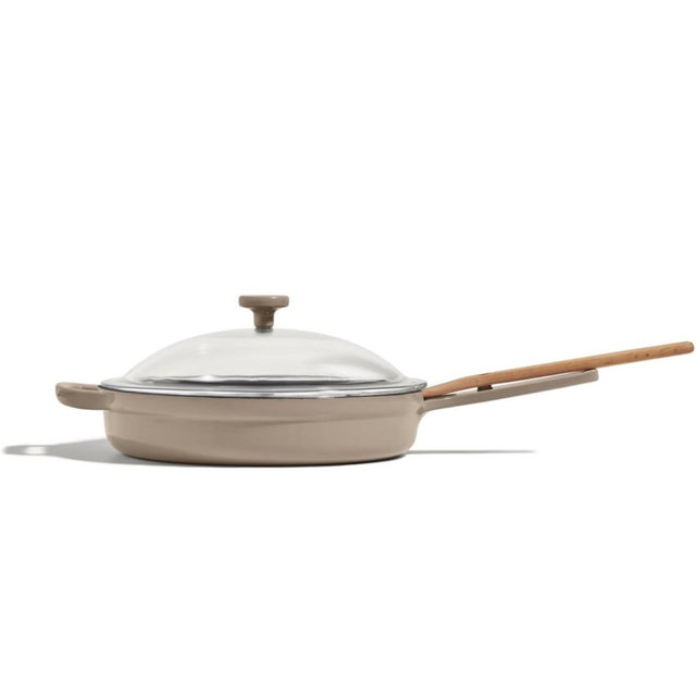 Our Place Cast Iron Always Pan | Premium Enameled, Toxin-Free Surface | 10-inch 8-in-1 Multifunctional Cookware System | Lid, Handle Covers | Heavy Duty Skillet | Oven & High Heat Safe | Steam
