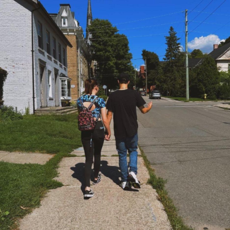 Our first time in Canada together, the next picture will show how Jaden has always talked with his hands.