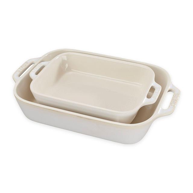 Staub® 2-Piece Rectangular Baking Dish Set in Ivory
