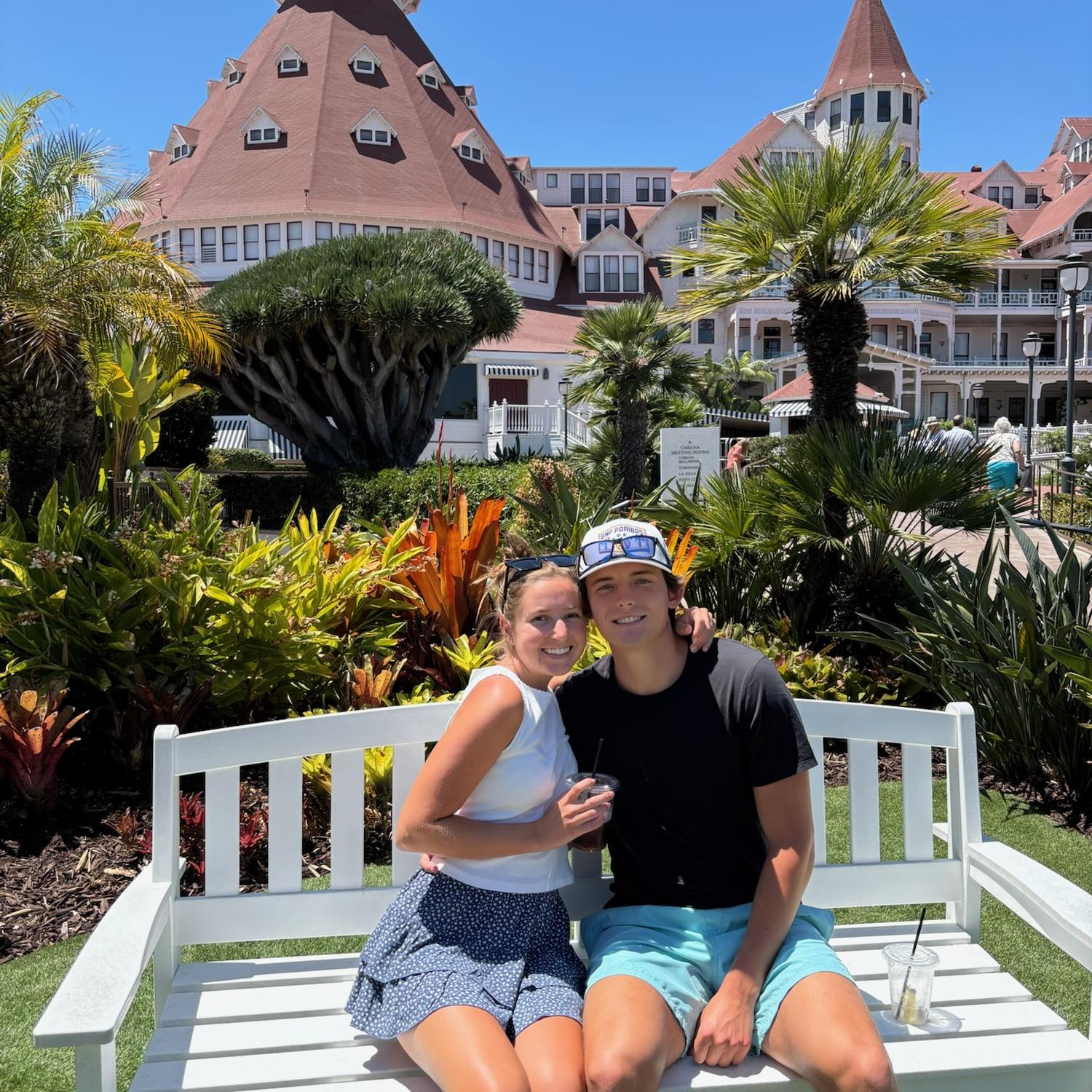 Going to the beach at Hotel Del Coronado!