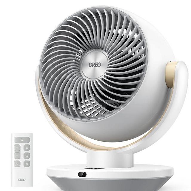 Dreo Fan for Bedroom, Desk Air Circulator Fans with Remote, 11 Inch Table Fan for Whole Room, 60ft Powerful Airflow, 120° Vertical Manual and 90° Oscillating, 4 Speeds, 8H Timer, 28dB Quiet, Home