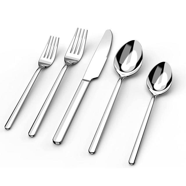 KINGSTONE 20 Piece Flatware Set, Stainless Steel Silverware Cutlery Set for 4, Mirror Polished Eating Tableware Utensils for Home, Restaurant, Wedding, Party