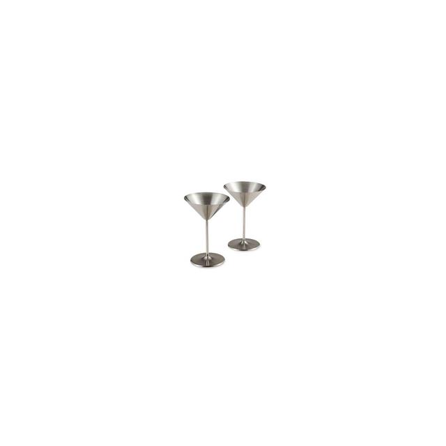 Oggi™ Stainless Steel Martini Glasses (Set of 2)