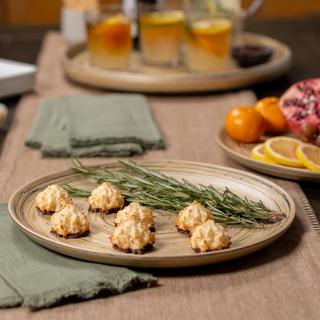 Lexa Bamboo 4-Piece Serving Tray & Plate Set