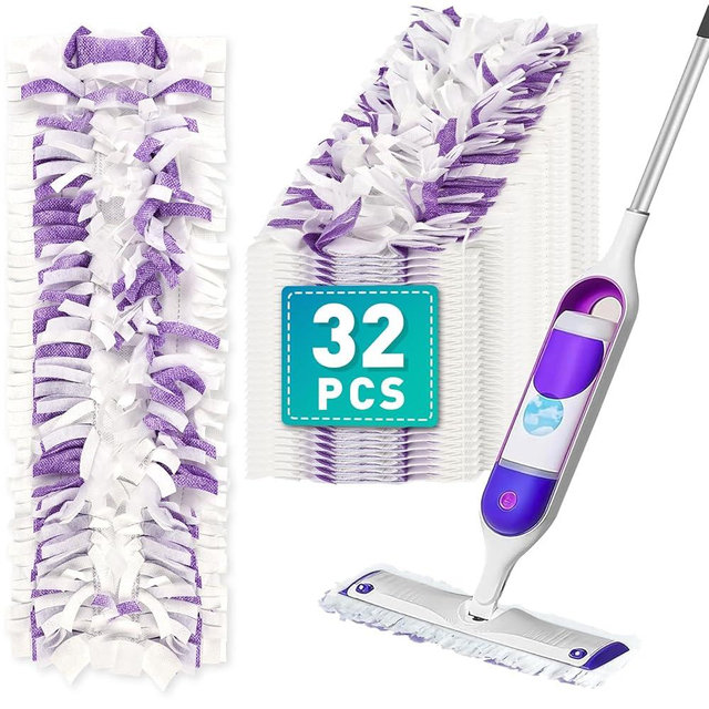 Power Mop Pads Compatible with Swiffer PowerMop, Disposable Mopping Pad Refills for Cleaning, Multi-Surface Wood Floor Replacement Pads (32)