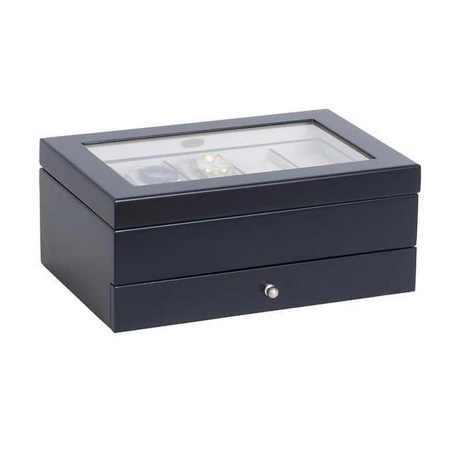 Mele & Co. Grant Wooden Watch Box in Java Finish