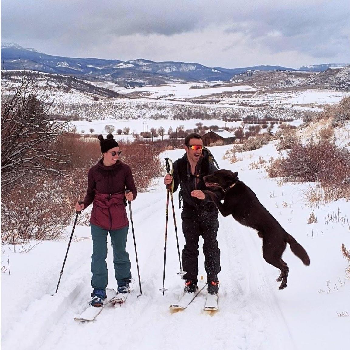Can you tell that our dog Beacon loves to come skiing with us?