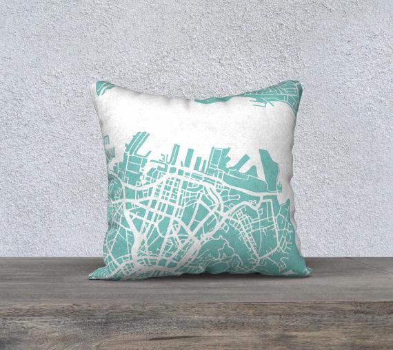 Auckland Map Pillow Cover