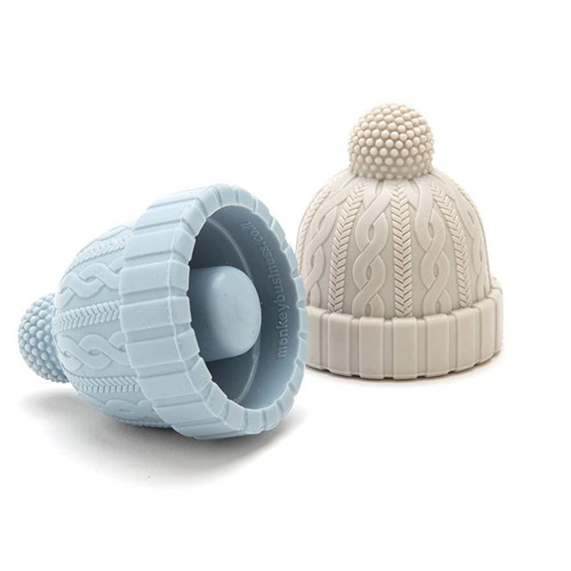 Beanie Cap Decorative Silicone Bottle Stopper in a gift box, Set of Two, Novelty Cork Replacement, Beverage and wine Keeper, champagne bottle stoppers by Monkey Business (See Color Options)