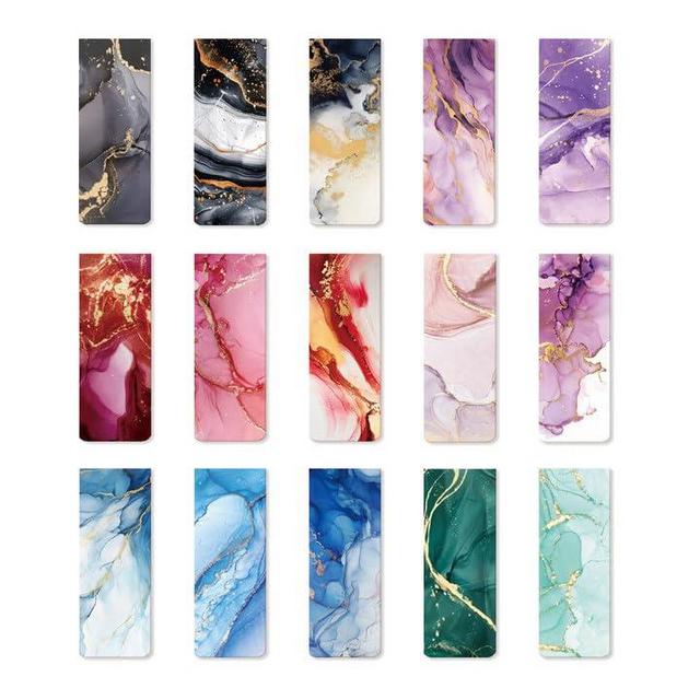 15 Pieces Bookmark, Magnetic Bookmarks for Book Lovers Women Men, Bookmarks Bulk for Reading Lovers, Magnet Bookmark Clips for Teachers Students
