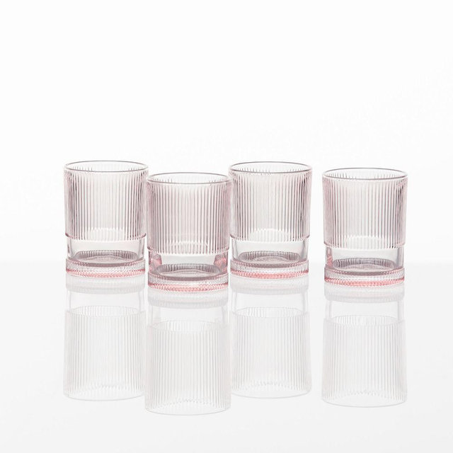 Fortessa NoHo Iced Beverage, Pink, Set of 4