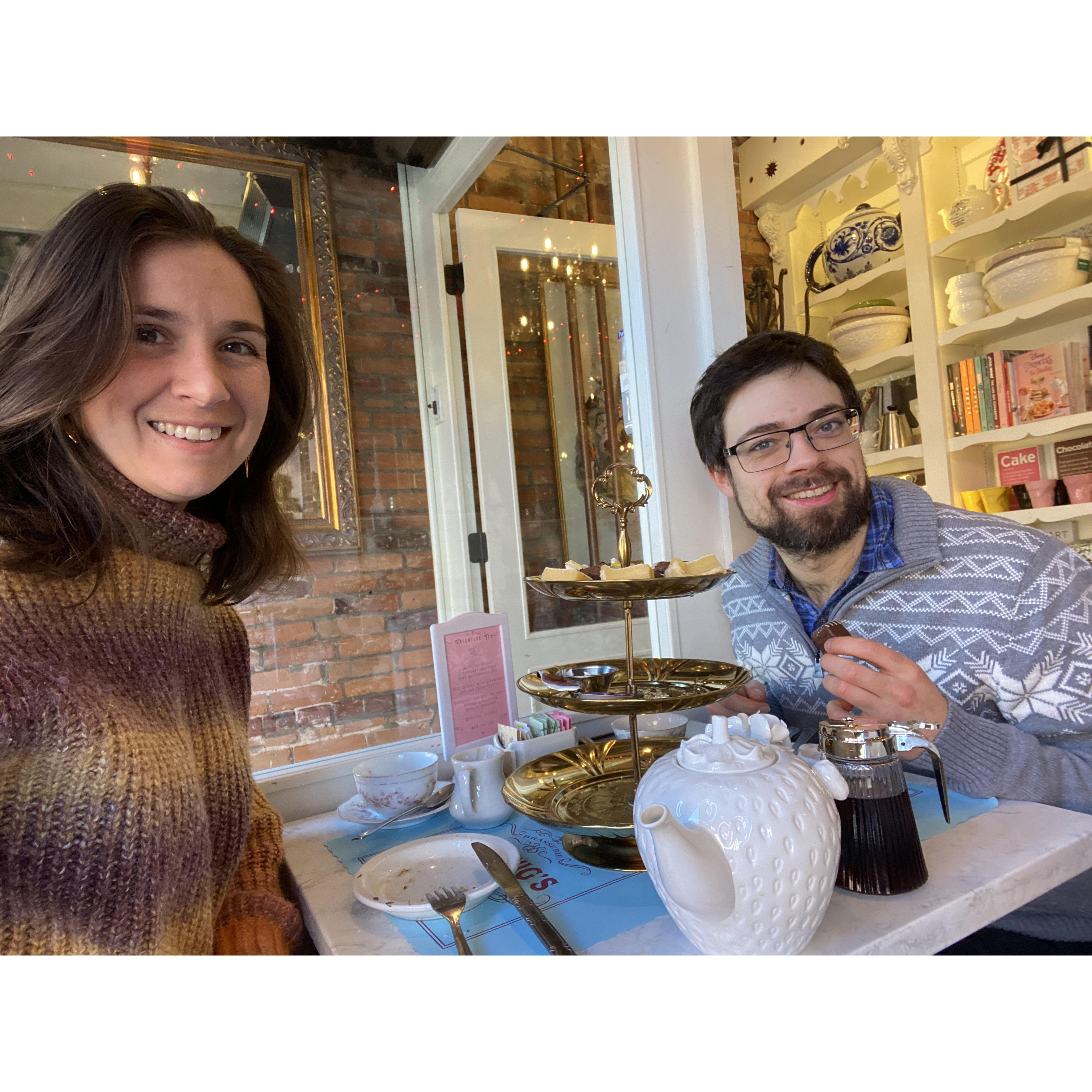 We happened upon a spot for  afternoon tea the day before Valentine's Day quite serendipitously in 2023 in Portsmouth, New Hampshire.