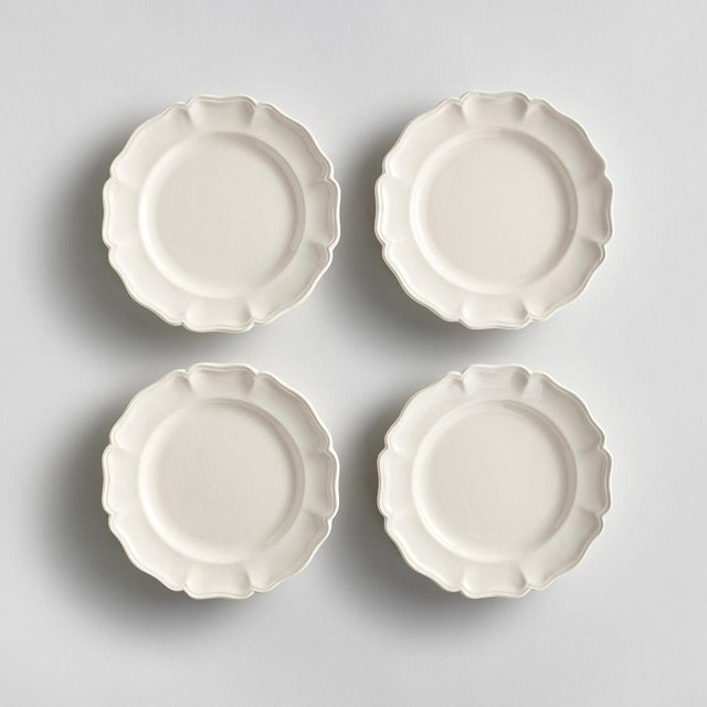 Heirloom Scalloped Bread Plate, Single - White