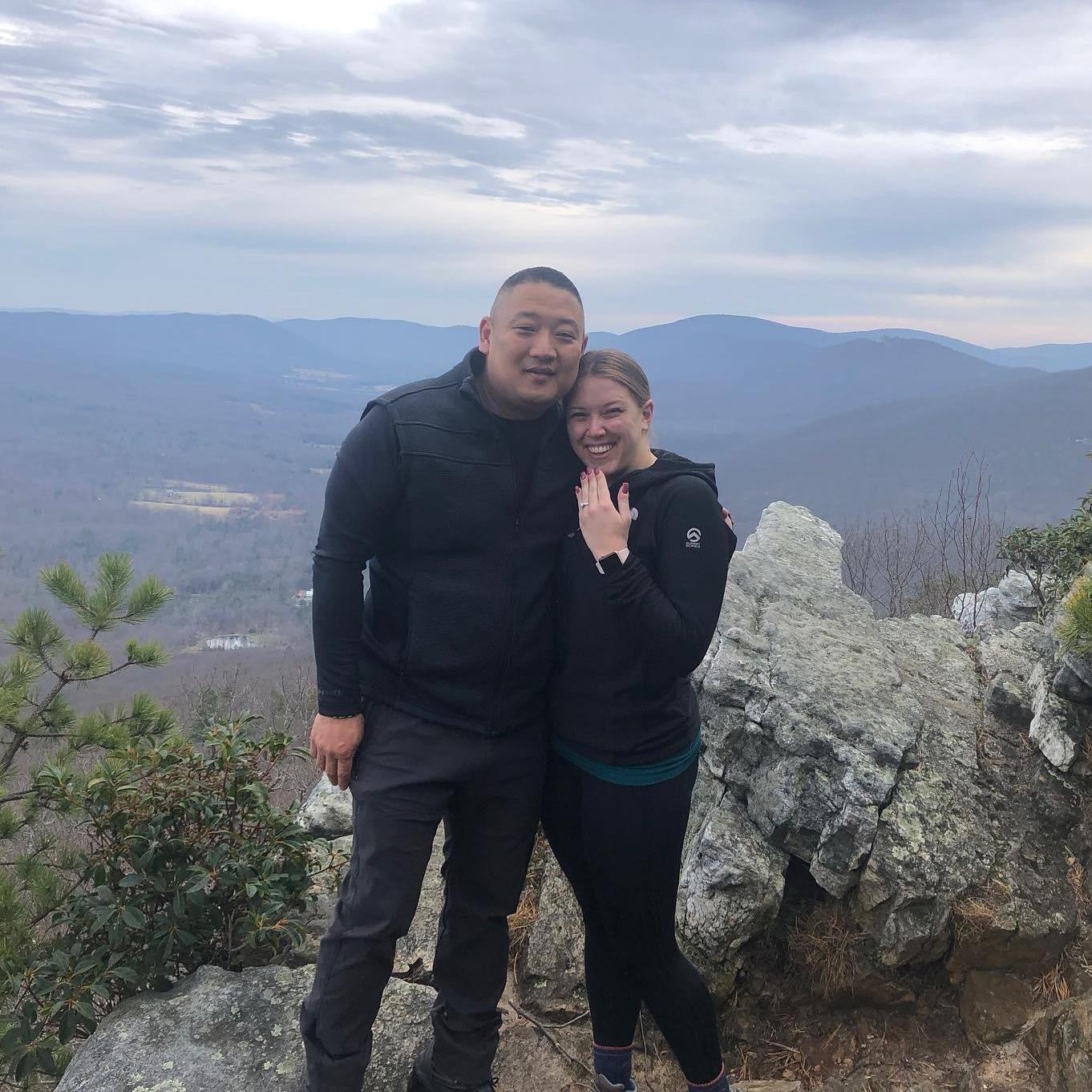 The top of the summit at Tibets Knob where Pete proposed!