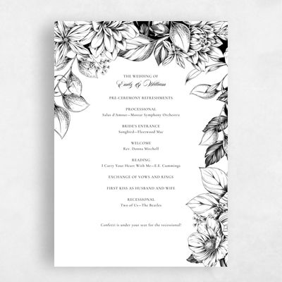 White Wedding Program - Gardner