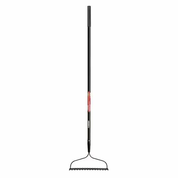 Husky 57 in. Fiberglass Handle 16-Tines Bow Rake 77105-941