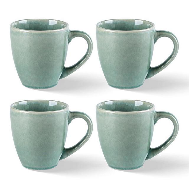 GBHOME Ceramic Coffee Mugs Set of 4, 12oz Stoneware Coffee Mugs Set For Dad Mom Women MEN, Light Weight Coffee Cups for Latte/Tea/Beer/Hot Cocoa, Dishwasher & Microwave Safe