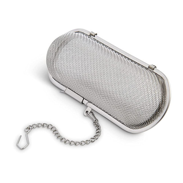 HIC Kitchen Herb Infuser Pod, 18/8 Stainless Steel Mesh, For Herbs, Spices, and Loose Teas