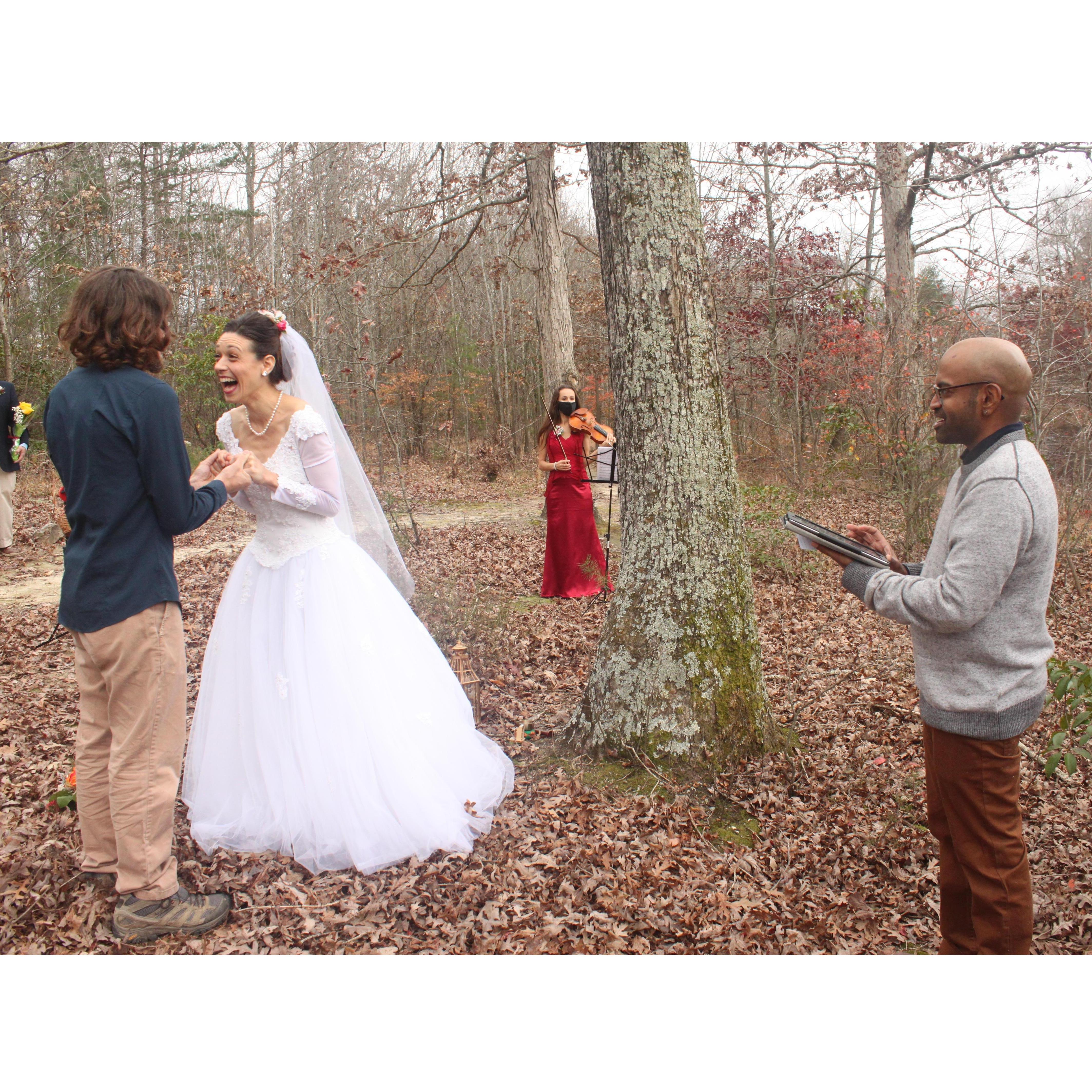 So excited towards the end of a meaningful and emotion filled ceremony!!!